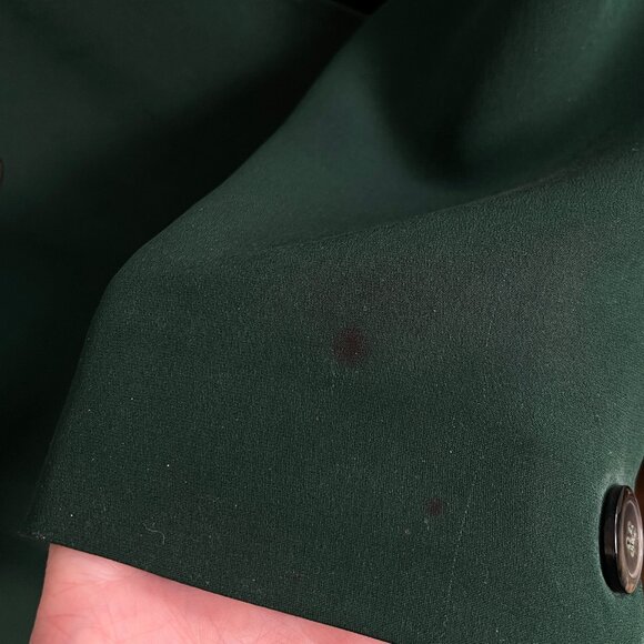 Vintage 100% Silk Double Breasted Blazer Jacket Coat Preppy Academia Old Money - Picture 6 of 7